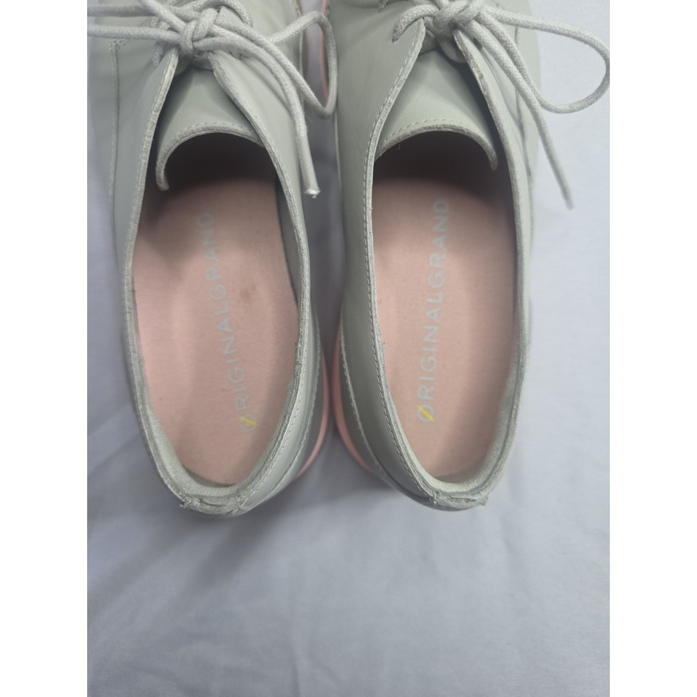 Cole Haan NWOB Original Grand Gray/Pink Leather Oxford 2019 Women's 6.5B W17145 - Picture 9 of 15